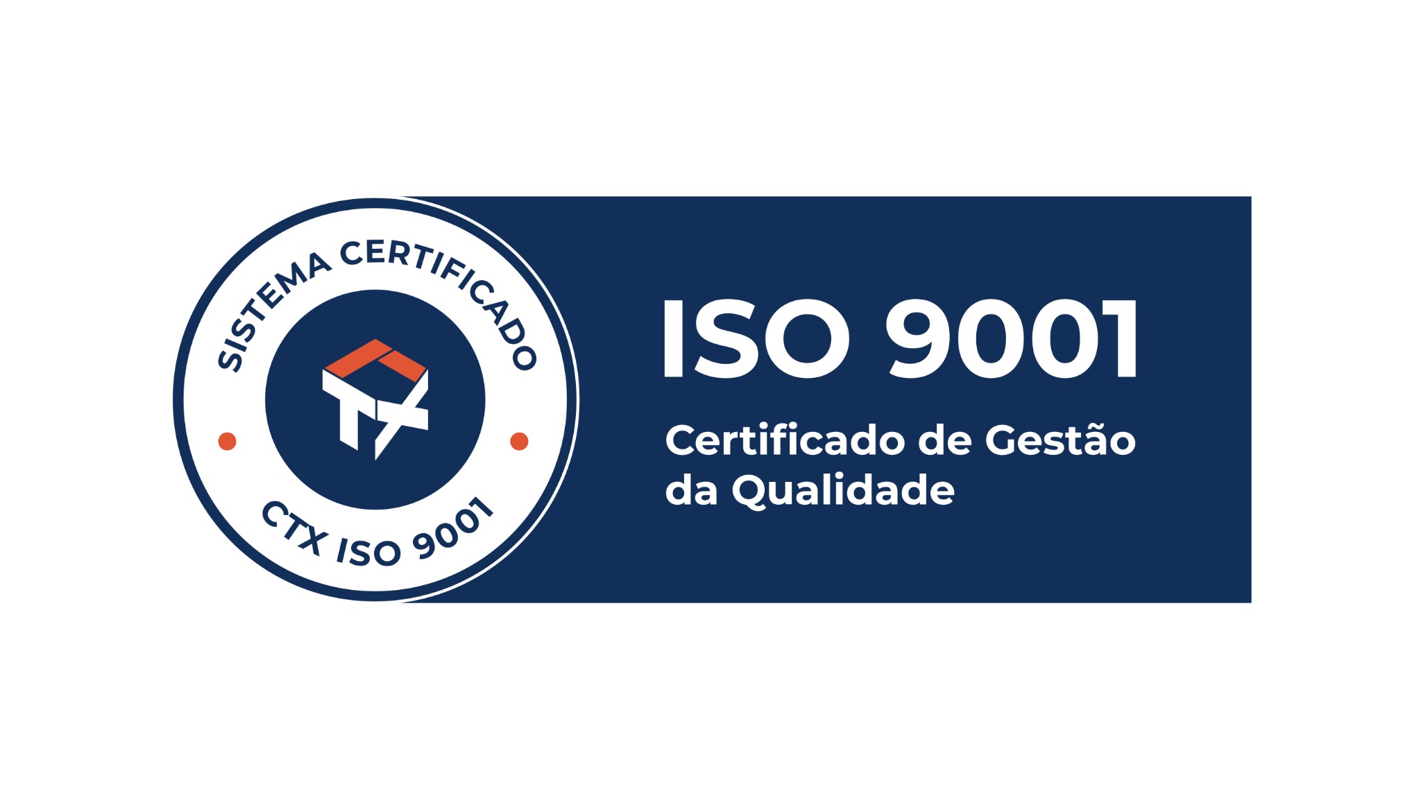 Selo de certificação CTX ISO 9001 — Gestão da Qualidade